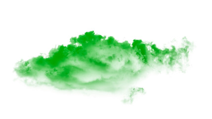 green clouds on white background
