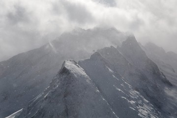 Heavy snowfall in the ALps