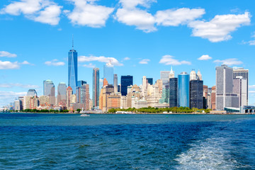 The Lower Manhattan skyline in New York City