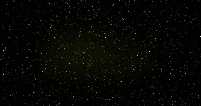 Night Sky Slowly Rotating With Golden Star Gaze Space Backround 3D Rendered Animation