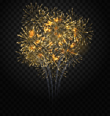 Festive Firework Bursting, Holiday Background