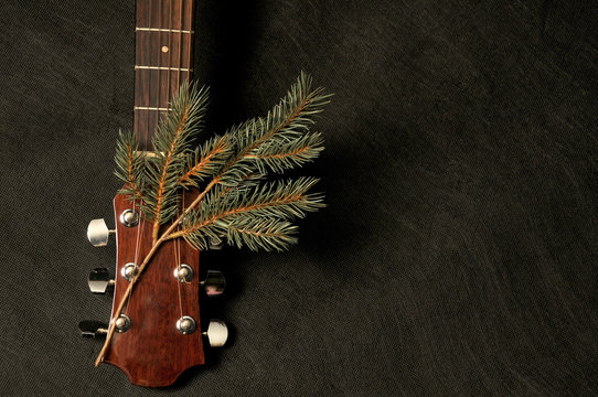 Guitar with twig