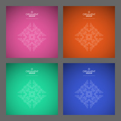 Wallpaper in the oriental style of Baroque. Vector background