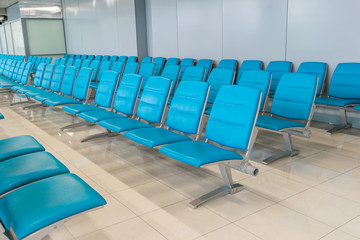 Seat in the airport interior in asian