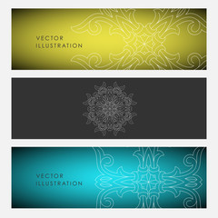 Wallpaper in the oriental style of Baroque. Vector background