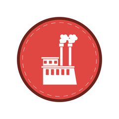 manufactory industry producing gas pink circle vector illustration eps 10