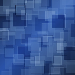 Abstract blue background with square