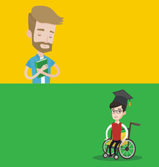 Two educational banners with space for text.