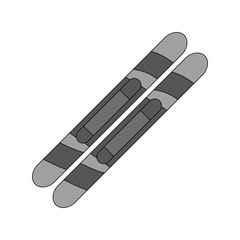 Skiis icon. Winter sport hobby and recreation theme. Isolated design. Vector illustration