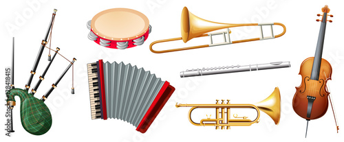Different music instruments pictures