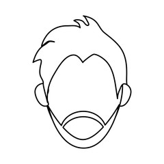 Man icon. Male avatar person people and human theme. Isolated design. Vector illustration