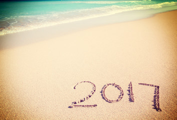 Celebrating 2017 on a tropical beach
