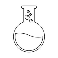 Flask icon. Science laboratory chemistry and research theme. Isolated design. Vector illustration