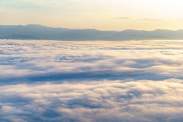 Morning sky and fog