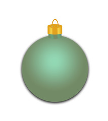 Green Holiday Ornament on Isolated Background