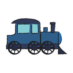 Train toy icon. Childhood play game and object theme. Isolated design. Vector illustration