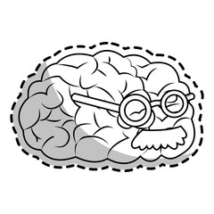 Brain cartoon icon. Big idea creativity genius and imagination theme. Isolated design. Vector illustration