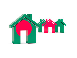 Flag of bangladesh, home icon