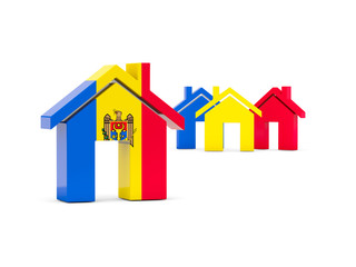 Flag of moldova, home icon