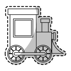 Train toy icon. Childhood play game and object theme. Isolated design. Vector illustration