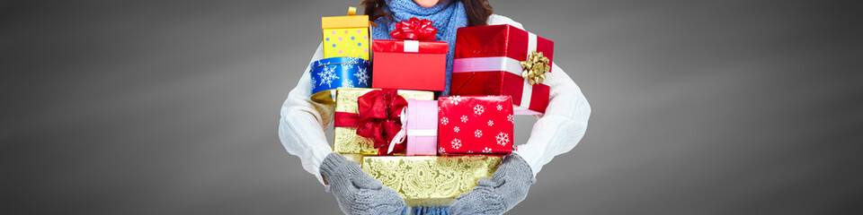 people hands with gifts