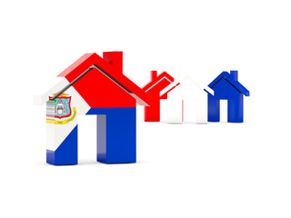 Flag of sint maarten, home icon