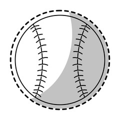 Fototapeta na wymiar Baseball toy icon. Childhood play game and object theme. Isolated design. Vector illustration