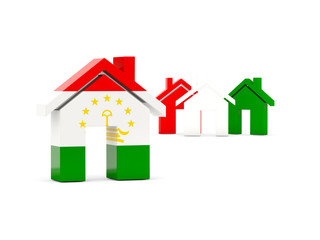 Flag of tajikistan, home icon