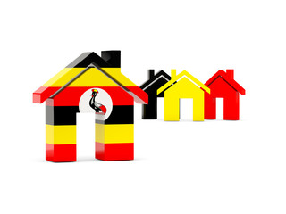 Flag of uganda, home icon