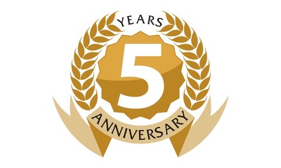 5 Years  Ribbon Anniversary 
