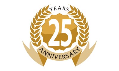 25 Years  Ribbon Anniversary 
