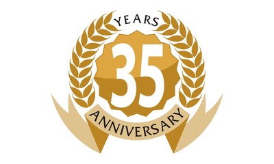35 Years  Ribbon Anniversary 
