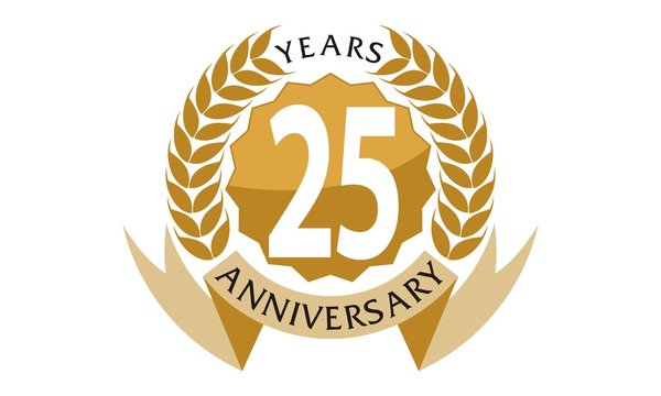 25 Years  Ribbon Anniversary 
