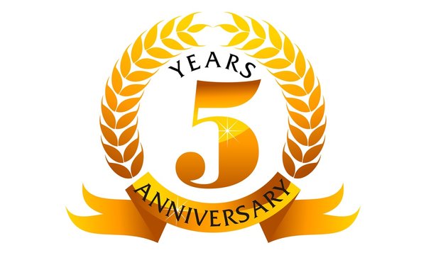 5 Years  Ribbon Anniversary 