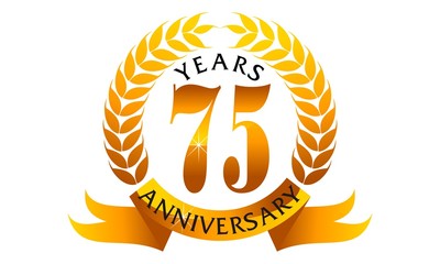 75 Years  Ribbon Anniversary 