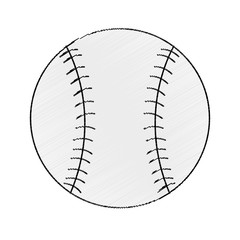 Baseball toy icon. Childhood play game and object theme. Isolated design. Vector illustration