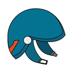 Helmet icon. Winter sport hobby and recreation theme. Isolated design. Vector illustration