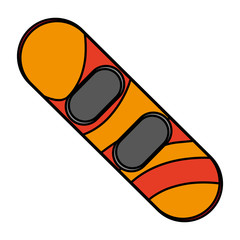 Snowboard icon. Winter sport hobby and recreation theme. Isolated design. Vector illustration
