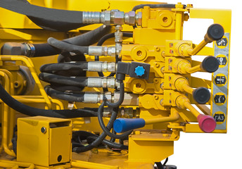 Excavator pressure pipes system