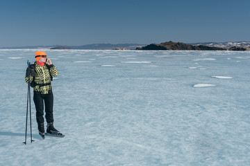 Norwegian hiking skates. An experimental tour skates for prolonged trips to the ice. Used in Russia.