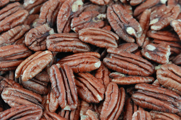 fresh pecan halves background