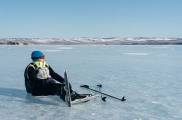 Norwegian hiking skates. An experimental tour skates for prolonged trips to the ice. Used in Russia.