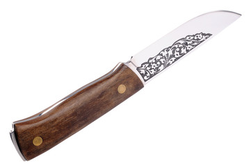 Hunting knife isolated