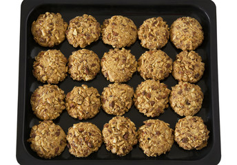 Delicious Almond Cookies on an Oven Tray