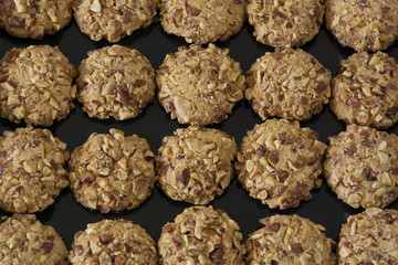 Delicious Almond Cookies on an Oven Tray