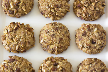 Delicious Almond Cookies Served on a White Plate