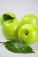 Detail Shot Of fresh fruits against white background.