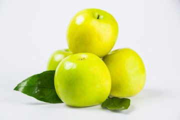 Detail Shot Of fresh fruits against white background.