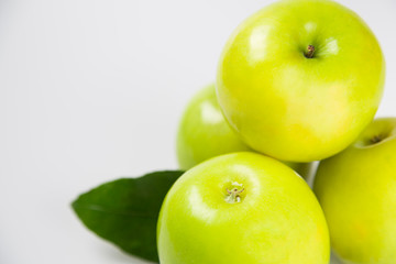 Detail Shot Of fresh fruits against white background.