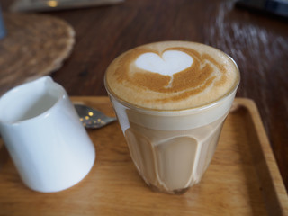 Piccolo latte coffee, signature cup. A ristretto shot (15 – 20